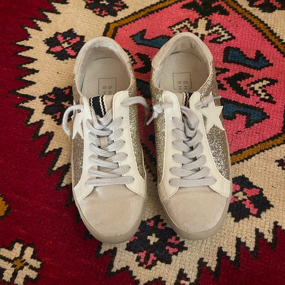 ShuShop Kids Sneakers - White and Gold